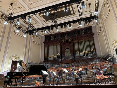 View from stalls on stage at the Usher Hall