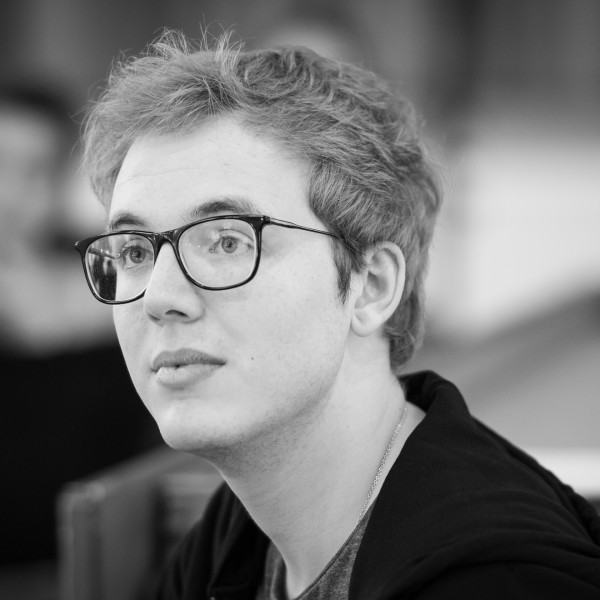 Black and white image of Alberto