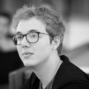 Black and white image of Alberto