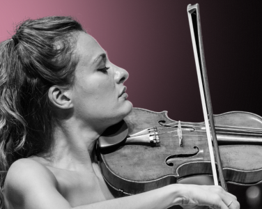 Nicola Benedetti plays the violin.