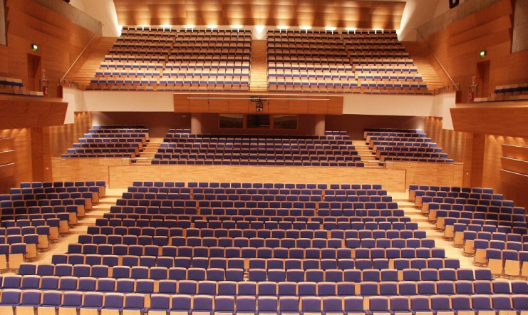 The Auditorium of Perth Concert Hall as it can be seen from the stage.