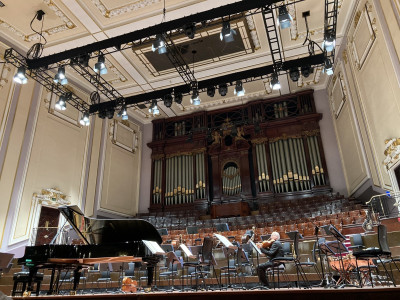 View from stalls on stage at the Usher Hall
